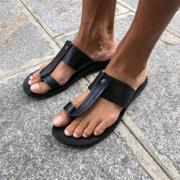 SandaleZeus 1081 cuir noir