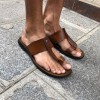 Sandals Zeus 1081 brown leather