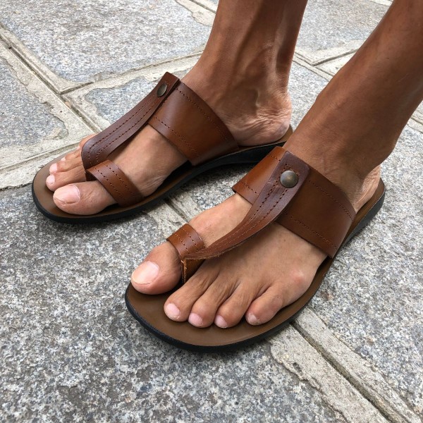 SandaleZeus 1081 cuir marron
