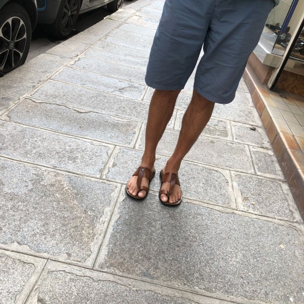 SandaleZeus 1081 cuir marron