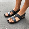 Sandals Zeus 1262 black leather