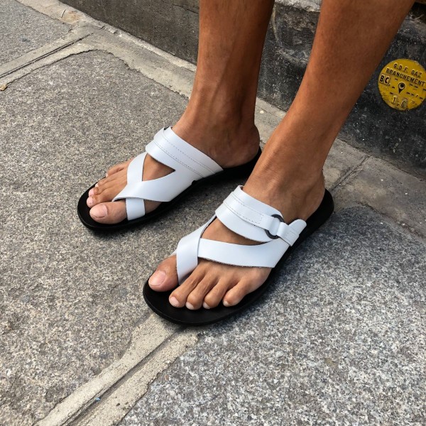 Sandals Zeus 1172 white leather