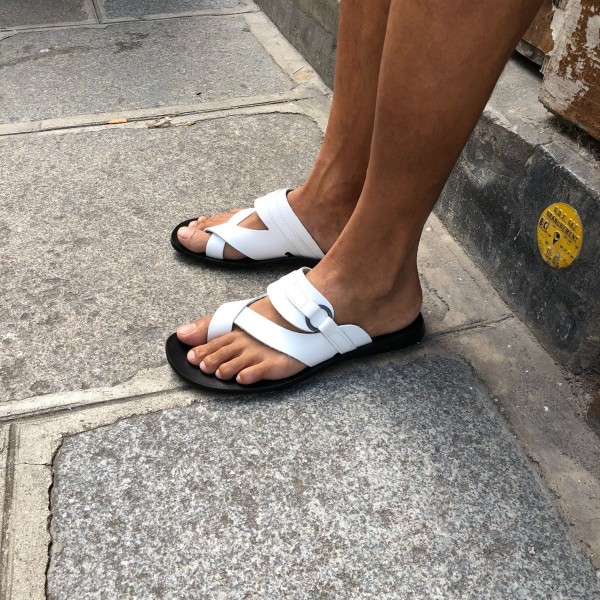 Sandals Zeus 1172 white leather