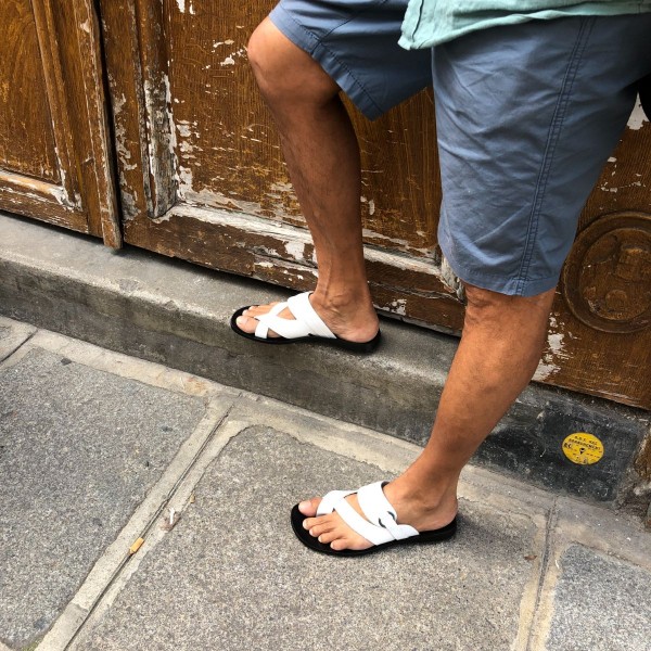 SandaleZeus 1172 cuir blanc