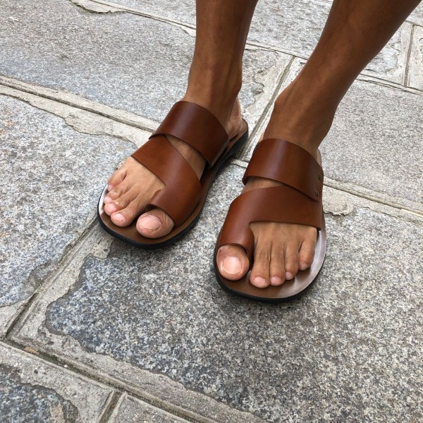 SandaleZeus 1173 cuir marron