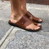 Sandals Zeus 1173 brown leather