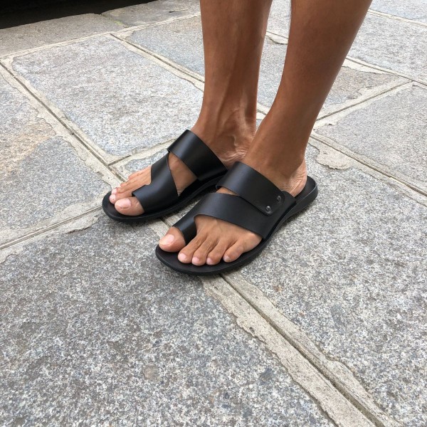 SandaleZeus 1173 cuir noir
