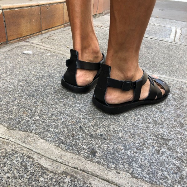 Sandals Zeus 1250 black leather