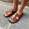Sandals Zeus 1273 brown leather