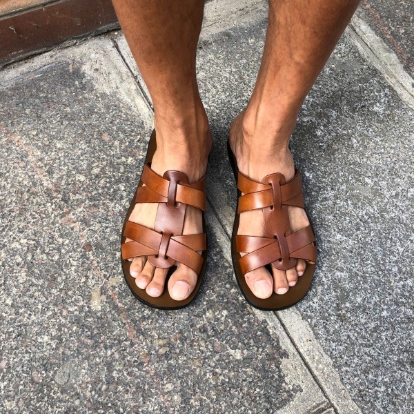 SandaleZeus 1273 cuir marron