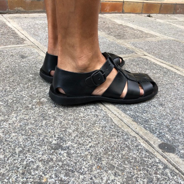 SandaleZeus 1520 cuir noir