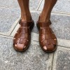 Sandals Zeus 1520 brown leather