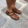 Sandals Zeus 1520 brown leather