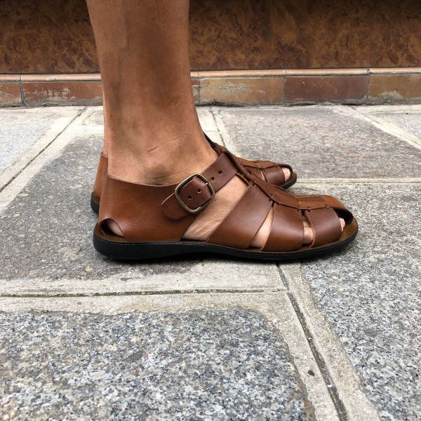 SandaleZeus 1520 cuir marron