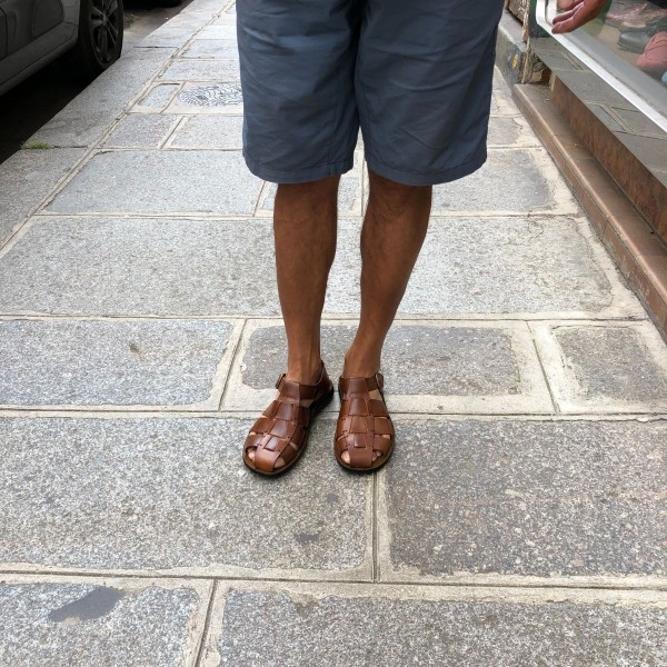 SandaleZeus 1520 cuir marron