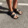 Sandals Zeus 3001 black leather