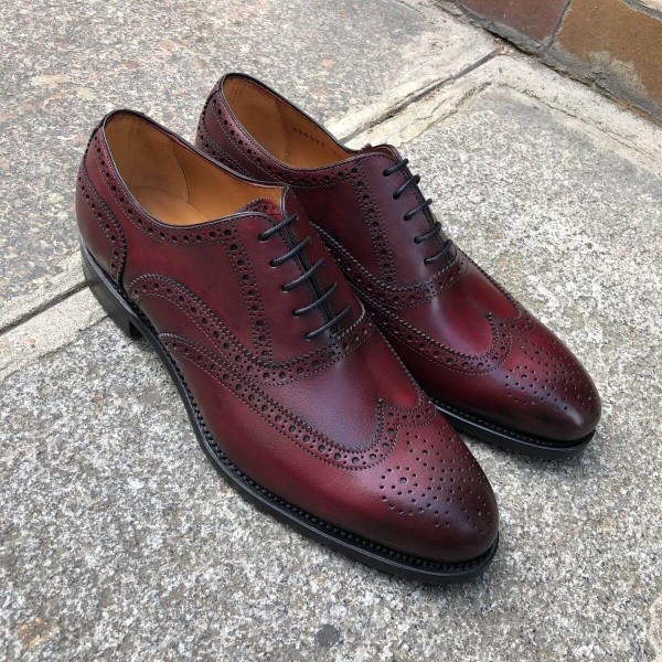 Oxford shoe Berwick 3008 burgundy leather