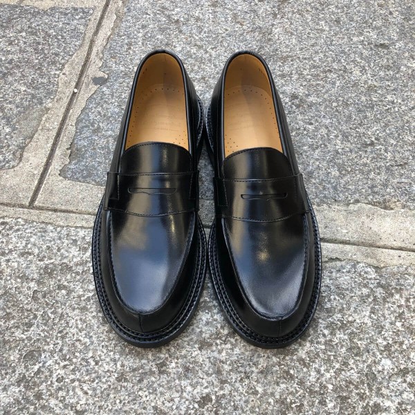 Moccasin triple sole Center 51 13994 Dan black leather