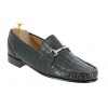 Mocassin Berwick 5285 cuir façon crocodile noir