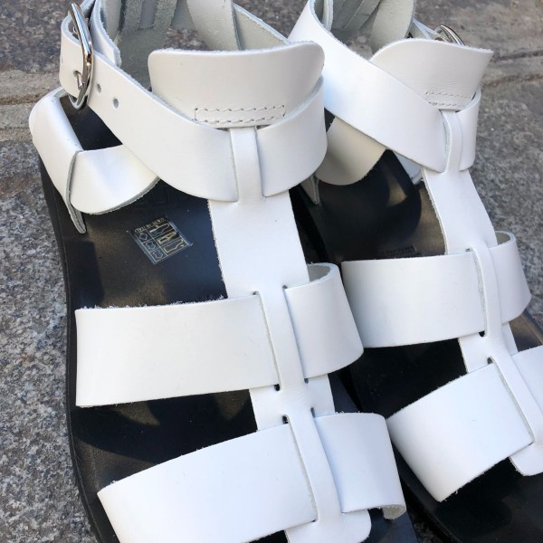 Sandals Zeus 1422 white leather