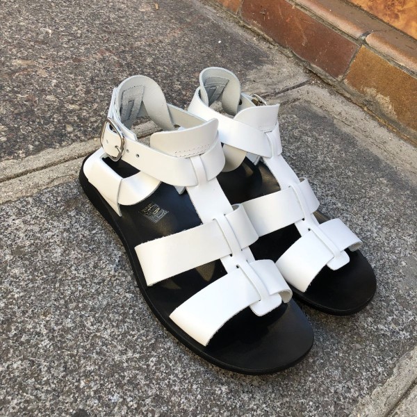 Sandals Zeus 1422 white leather