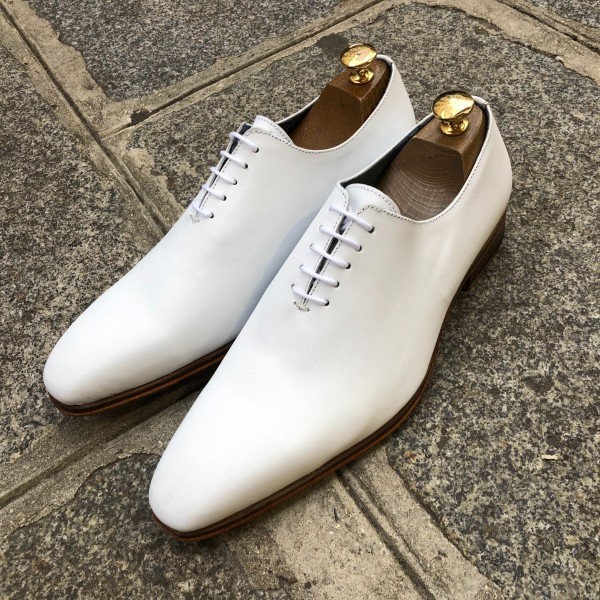 Oxford shoe Center 51 12251 Carlo white leather