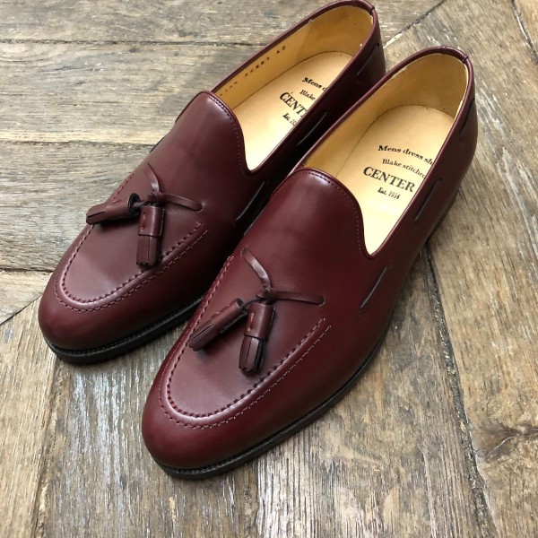 Moccasin with Pompons Center 51 3136 Will burgundy leather