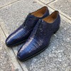 Oxford shoe Mezlan 4338 genuine blue navy crocodile