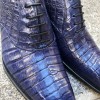 Oxford shoe Mezlan 4338 genuine blue navy crocodile