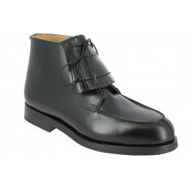 Bottine a lacet Center 51 13963 cuir noir avec frange