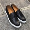 Sneakers mocassin Center 51 Much cuir noir façon croco