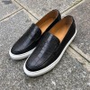 Moccasin Sneakers Center 51 Much black leather croco print finish