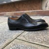 Oxford shoe Mezlan 4338 genuine black lizard