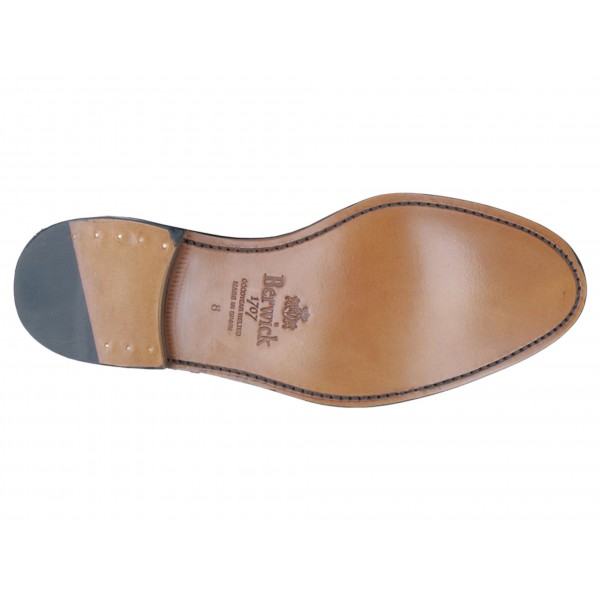 Mocassin à pompons Berwick 8491 cuir façon croco noir