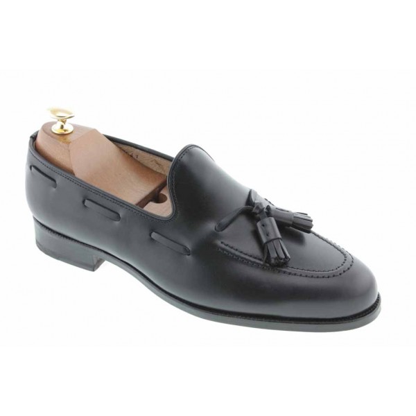 Moccasin with Pompons Center 51 3136 black Will leather