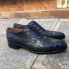 Richelieu Center 51 classico Ambas cuir marine façon croco
