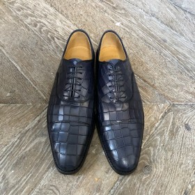 Richelieu Center 51 12082 cuir marine façon crocodile