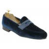 Moccasin shoe Center 51 Sommer blue navy velvet