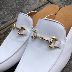 Mule Center 51 cuir blanc