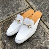 Mule Center 51 cuir blanc