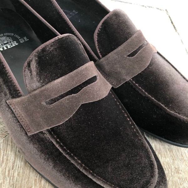 Mocassin Center 51 Sommer velours marron