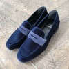 Moccasin shoe Center 51 Sommer blue navy velvet