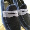 Moccasin shoe Center 51 Sommer blue navy velvet