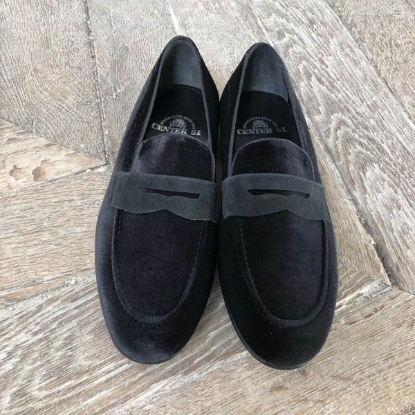 Mocassin Center 51 Sommer velours noir