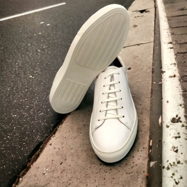 Sneakers richelieu Center 51 Sneaky cuir blanc