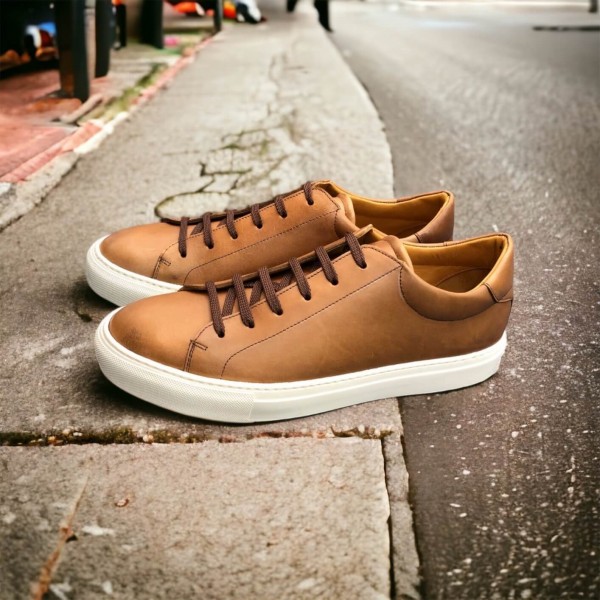 Sneakers richelieu Center 51 Sneaky cuir marron