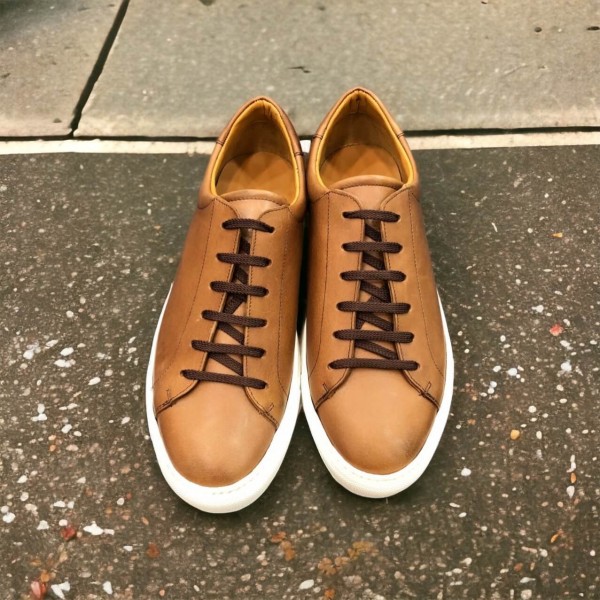 Sneakers richelieu Center 51 Sneaky cuir marron