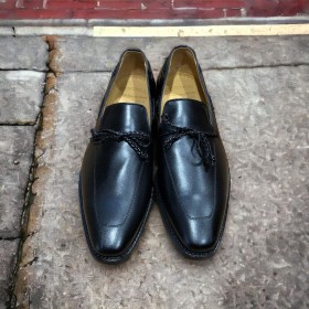 Moccasin Center 51 13813 blue navy leather