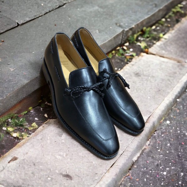 Moccasin Center 51 13813 blue navy leather