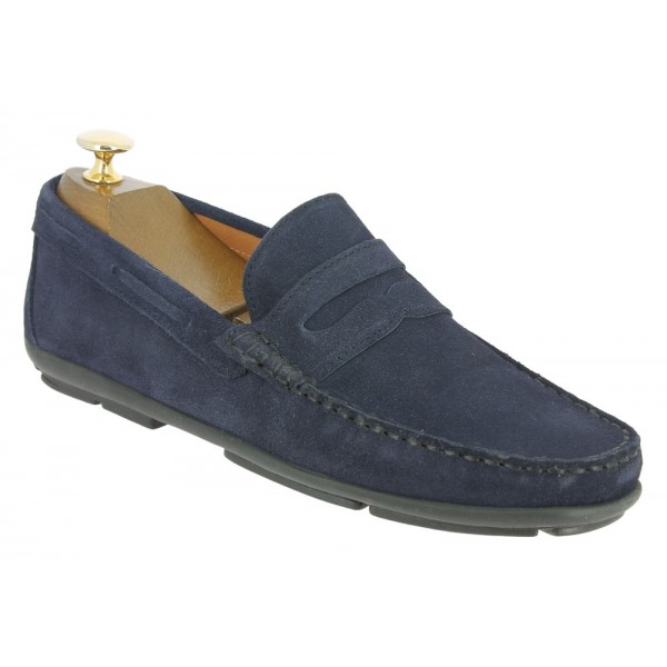 Moccasin Driver Orland 1633 navy blue suede